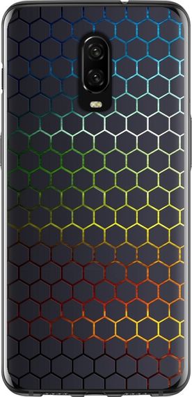 Чехол на OnePlus 6T Переливающиеся соты "498u-1587-17620"