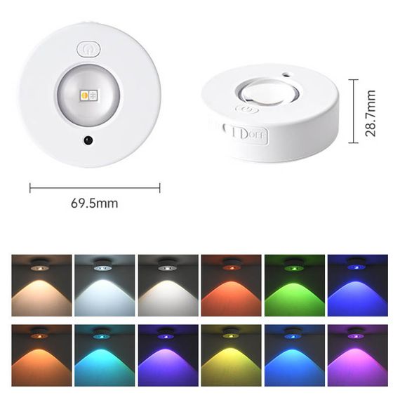 Светильник LED MZ-L3301 with remote control (3LC+RGB/1PCS) White | Зображення 3