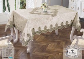 Велюровая скатерть Selin Nehir 160х220 Бежевый