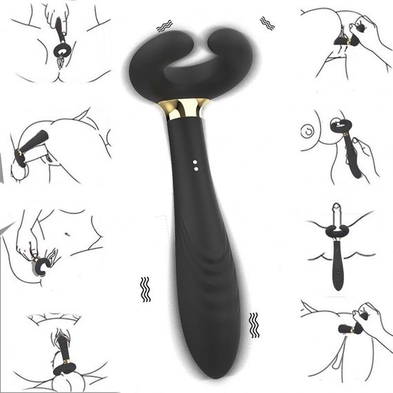 Вибратор 3X Stimulator для клитора, пениса и анальной стимуляции черный | Зображення 2