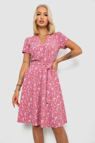 Платье софт с принтом, цвет темно-пудровый, 230R0032