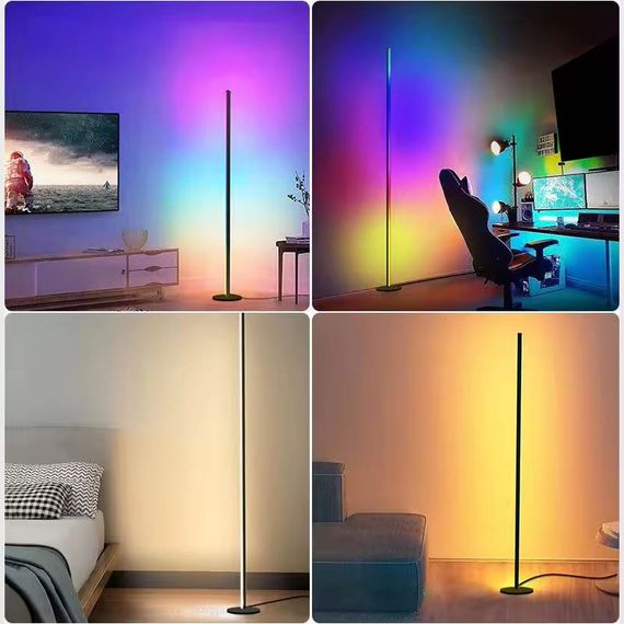 Підлогова кутова LED-лампа RGB SAL-005B 120 cm Bluetooth USB with app | Зображення 2