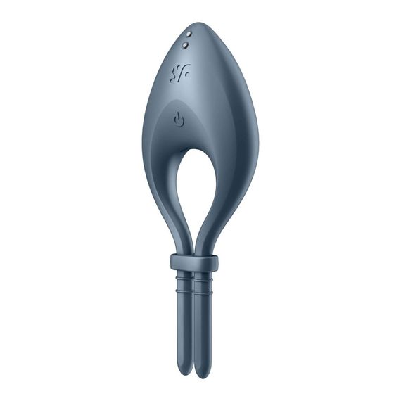 Эрекционное смарт кольцо с вибрацией Satisfyer Bullseye Connect App, серый sexstyle | Зображення 2