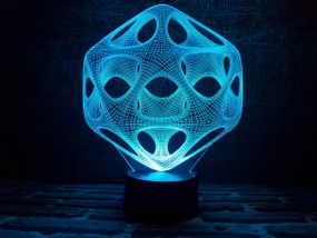 Сменная пластина для 3D ночника "Вирус" 3DTOYSLAMP