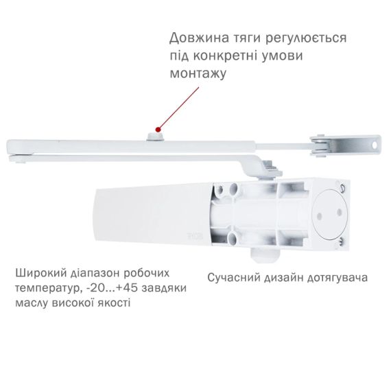RYOBI 1200 D-1200 WHITE Дотягувач - Дверні доводчики | Зображення 1