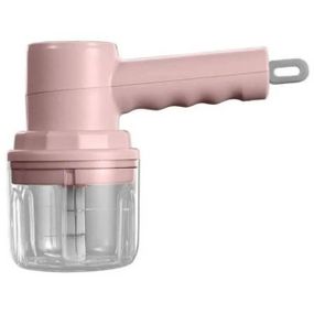 Миксер портативный электрический венчик для яиц и измельчитель чеснока 3в1 RD-138 Розовый