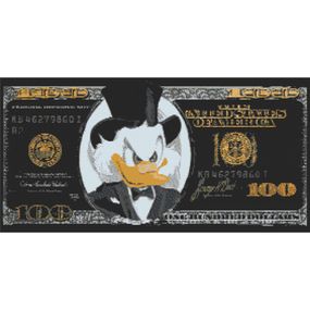 Алмазная мозаика "Скрудж Макдак доллар черный" OD3287, 40х80 см