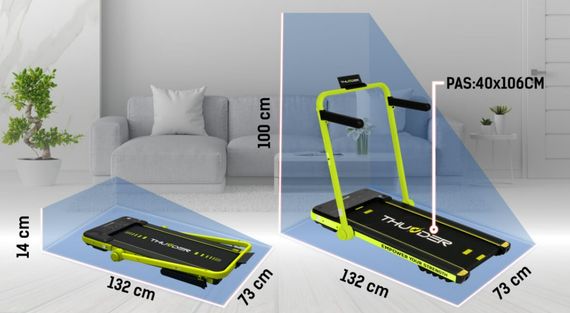 Бігова доріжка THUNDER IMPACT-LIME | Зображення 1