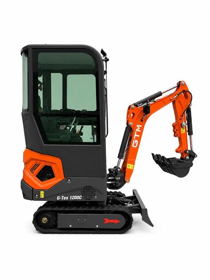 Мініекскаватор дизельний GTM G-Tex 1200C (7.5 кВт, 10.2 к.с., до 1.76 м, 1200 кг) | Зображення 2