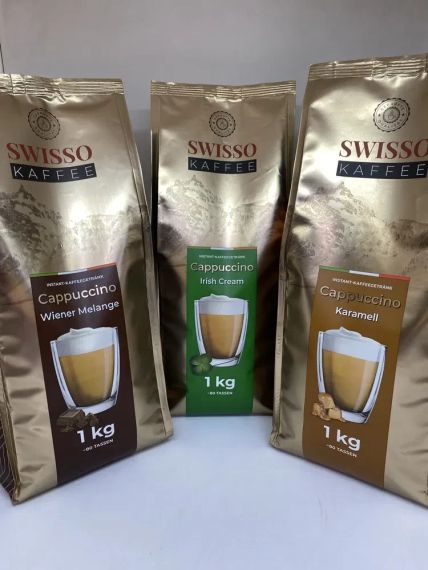 Капучино классический с шоколадным вкусом Swisso Kaffee Melange, 1кг, Германия, | Зображення 1