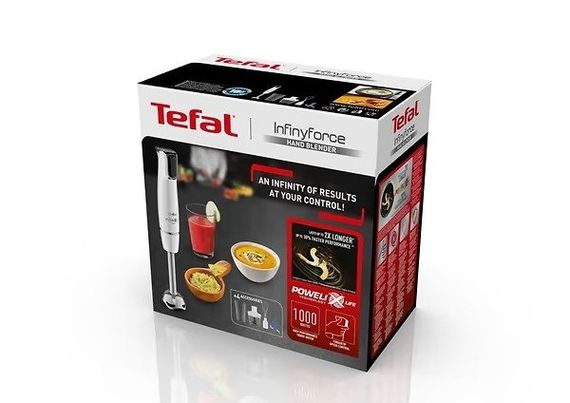 Блендер Tefal  заглибний INFINY FORCE, 1000Вт, 4в1, білий (HB944138) | Зображення 8