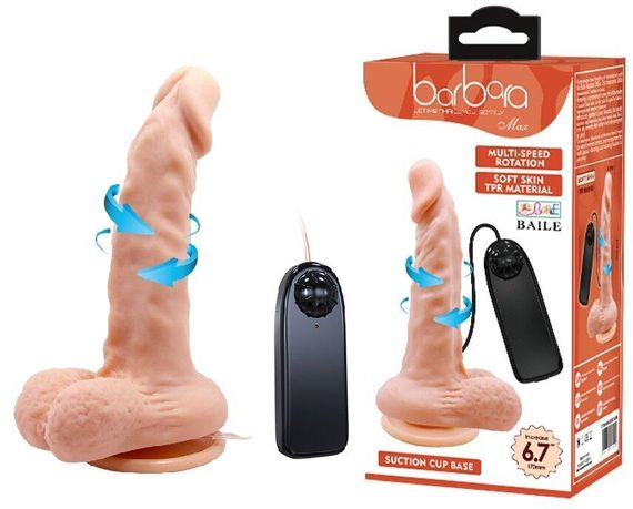 Фаллоимитатор на присоске с функцией ротации BARBARA 6,7'' Max MULTI-SPEED Rotation, BW-008018BR sexstyle | Зображення 1