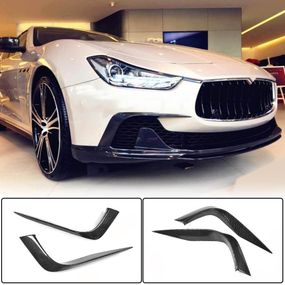 Накладки на передній бампер (для Base/S/S Q4 2013-2017, Карбон) для Maserati Ghibli рр
