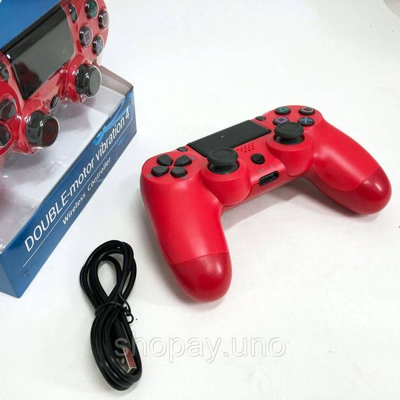 Джойстик DOUBLESHOCK для PS 4, игровой беспроводной геймпад PS4/PC аккумуляторный джойстик. Цвет: красный LY-98 | Зображення 3
