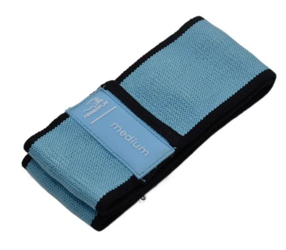 Тканева гумка для фітнесу та спорту PowerPlay 4111 Hip Band M Medium Блакитна (d_76cm) (PP_4111_Blue_M) | Зображення 2