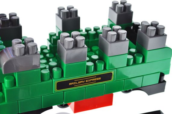 Конструктор блочний QB300-202 "Block&Steps: Залізничний Експрес" + ходилка і меморі гра 3в1, 136дет. qbee | Зображення 7