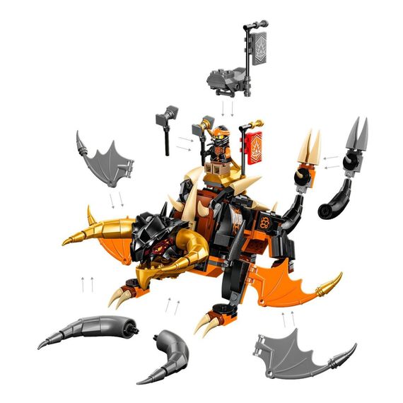 Конструктор LEGO Ninjago Земляний дракон Коула EVO 285 деталей (71782) | Зображення 3