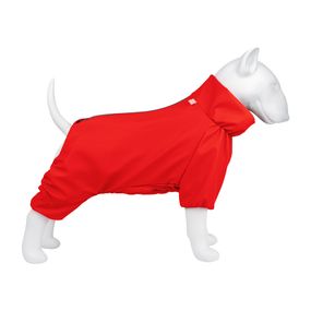 Дощовик для собак WAUDOG Clothes, водонепроникний, S32, В 47-50 см, С 35-38 см, червоний