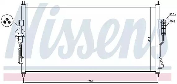 Радіатор, конденсор кондиціонера NISSAN ALMERA, NISSENS (940363)