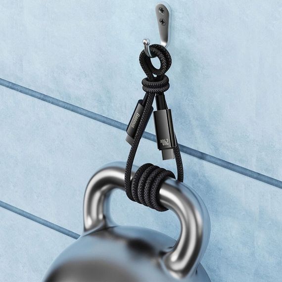 Дата кабель Baseus Tungsten Gold Type-C to Type-C Cable 240W (1m) (CAWJ04000) Black | Зображення 5