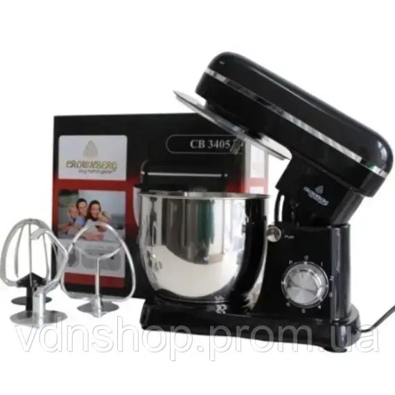 Кухонний комбайн Crownberg CB-3405 планетарний міксер, тестоміс із чашею на 5 літрів | Зображення 1