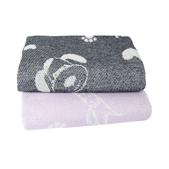 Плед бавовняний Собаки ліловий Love You 140 x 200 см | Зображення 4