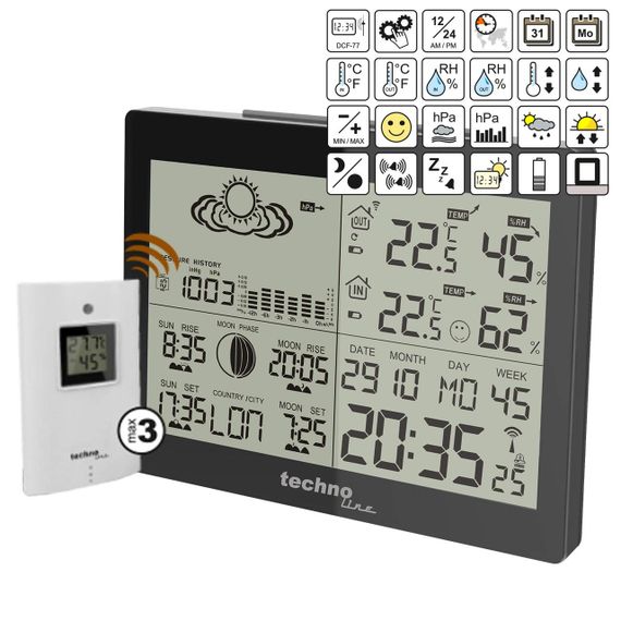 Метеостанція Technoline WS6760 Black (WS6760) | Зображення 5