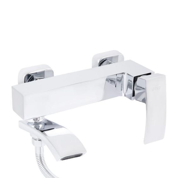 Смеситель для ванны Qtap Swan Cascada с поворотным изливом (c душевым гарнитуром) QTSWA260CRM45565 Chrome | Зображення 2