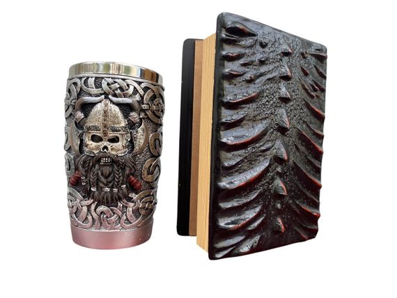 Подарунковий набір Стакан 3D Вікінг Лицар і Блокнот 3D «Око Пламінного Дракона» | Зображення 1