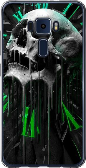 Чехол на Asus Zenfone 3 ZE520KL Череп-часы "4100u-449-17620"