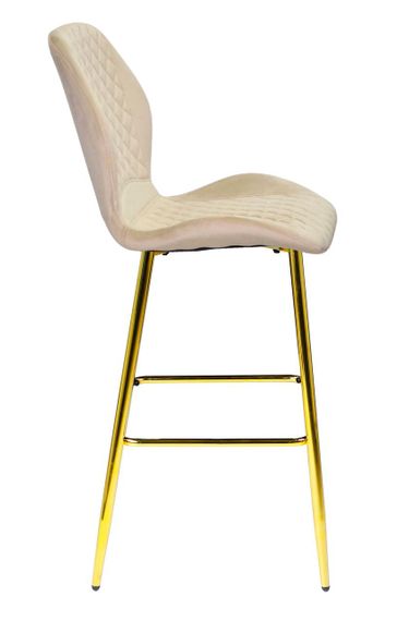 Барный стул Fox Bar 75 ML(GD) с золотыми металлическими ножками, мягкое сиденье велюр бежевый OR-851 | Зображення 5