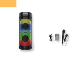 Портативная колонка бумбокс XPRO ZQS6210W чемодан 30Вт, USB, SD, FM радио, Bluetooth, 1 микрофон, ДУ (MER-15651)