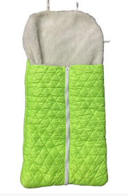 Конверт / чохол для санок, з штучної овчини, на блискавці  Колір  Зелений