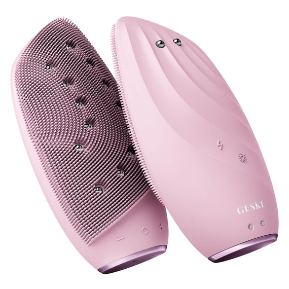 Очищувальна щітка для обличчя GESKE Sonic Thermo Facial Brush&Face-Lifter 8в1 pink | Зображення 5
