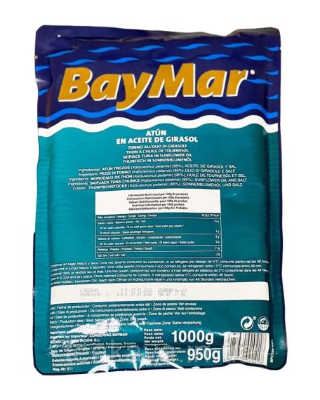 Тунец филе в  подсолнечном масле BayMar, 1000г | Зображення 1