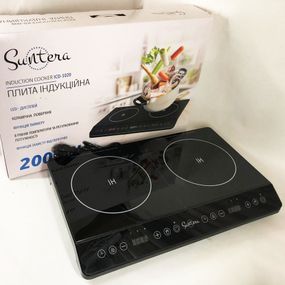 Электрическа настольная плита Suntera, Переносная электрическая кухонная плита для готовки блюд ND-65
