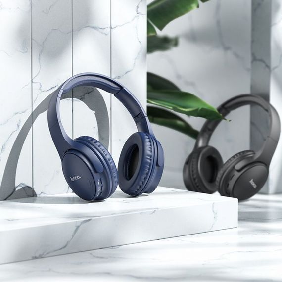 Беспроводные наушники Hoco W40 Mighty Bluetooth, беспроводные наушники с microSD, беспроводные наушники с AUX black | Зображення 5