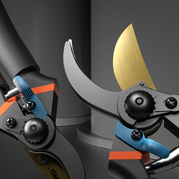 Професійний секатор Pruner, з прогумованою ручкою, універсальні садові ножиці для обрізання рослин | Зображення 9