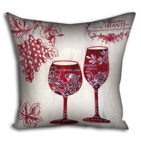 Подушка габардинова з принтом Vino rosso 30x30 (3P_PW008)