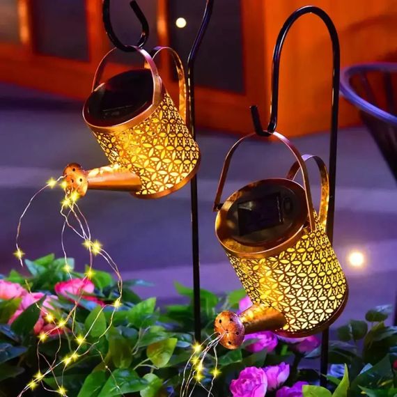 Садовый светильник на солнечной батарее "Лейка" 80см, Fairy lamp / Декоративный LED фонарь для сада | Зображення 2