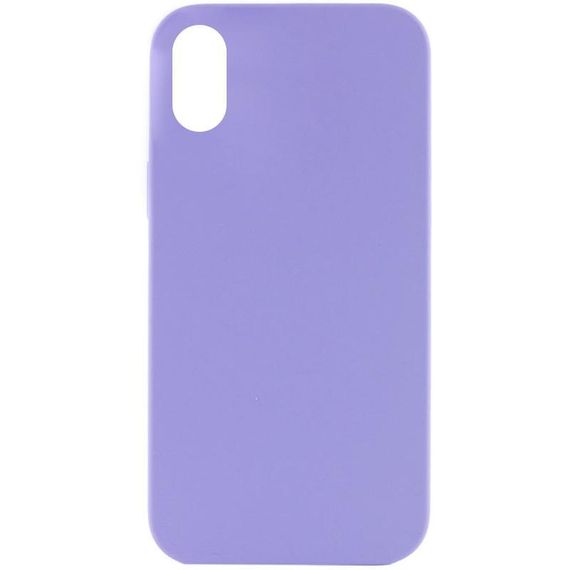 Чехол Silicone Case Full Protective (AA) NO LOGO для Apple iPhone XS Max (6.5") Сиреневый / Dasheen