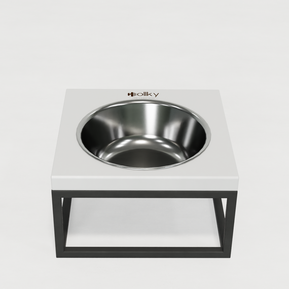 Миска на подставке для кошек и средних собак Hollky Base Solo M (1 × 0,8 л) Solo M-212110-GRWH | Зображення 2