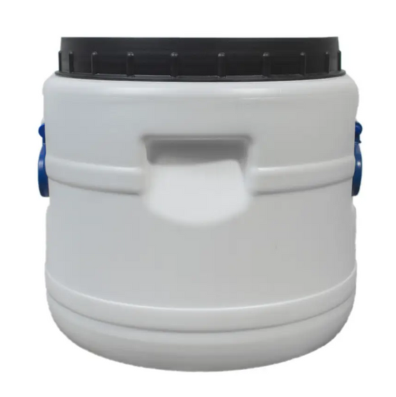 Бочка пластиковая 20л пищевая белая бидон  широкая горловина для солений,меда,молока | Зображення 2