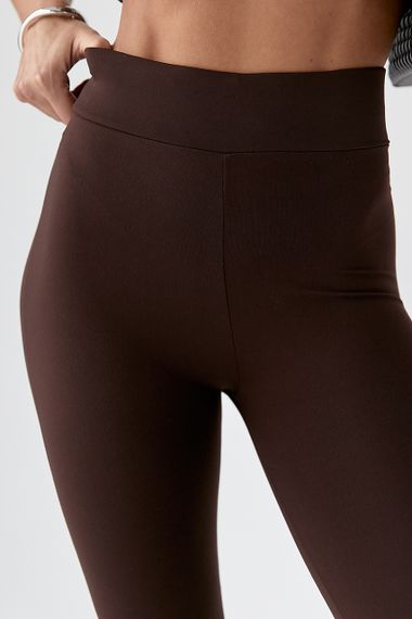 Еластичні лосини зі штрипками - коричневий цвет, M (є розміри) | Зображення 3