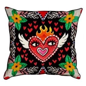 Подушка з мішковини Жарко люблю 45x45 см (45PHB_22L001)