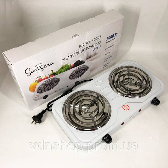 Переносна компактна електроплита, Плита електрична двоконфорочна, Плита побутова портативна DR-83 | Зображення 6