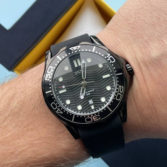 Чоловічий годинник Skmei 9276PBKBK Black-Black Silicone Strap | Зображення 3