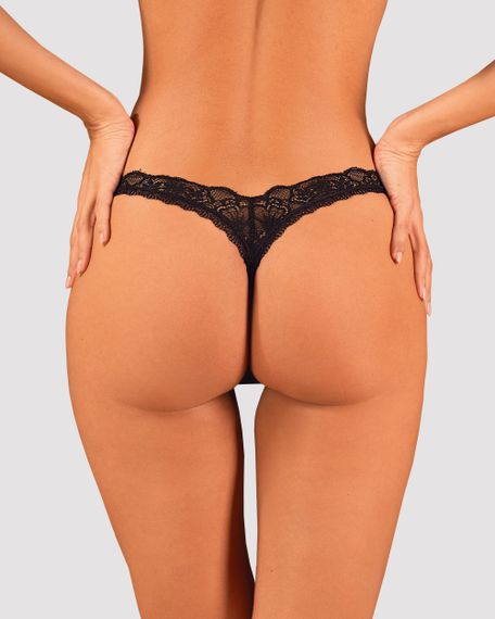 Стринги Obsessive Donna Dream Черные XL/2XL | Зображення 1