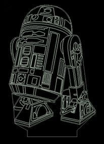 Акриловий світильник-нічник Зоряні війни R2-D2 білий tty-n000717