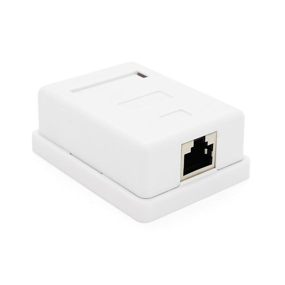 Розетка RITAR FTP 8P8C RJ45 1 порт Cat-6, накладна біла